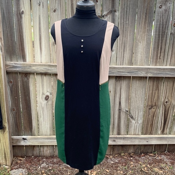 NISSA colorblock sheath dress, size 10 - Picture 1 of 6
